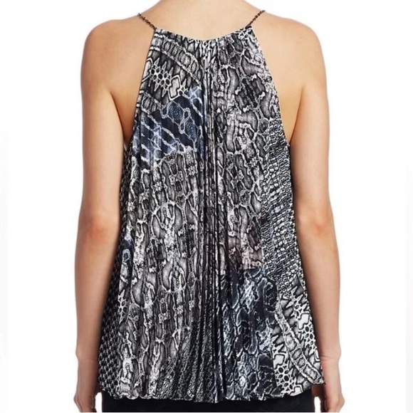RAMY BROOK NY Eliora Python & Crocodile Chain Detail Tank S 18.5” p2p $295 NWOT - Picture 8 of 11